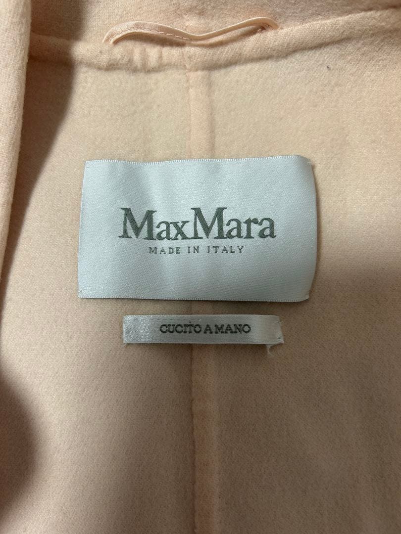 マックスマーラ☆ウール1枚仕立て　コート　ピンク　S