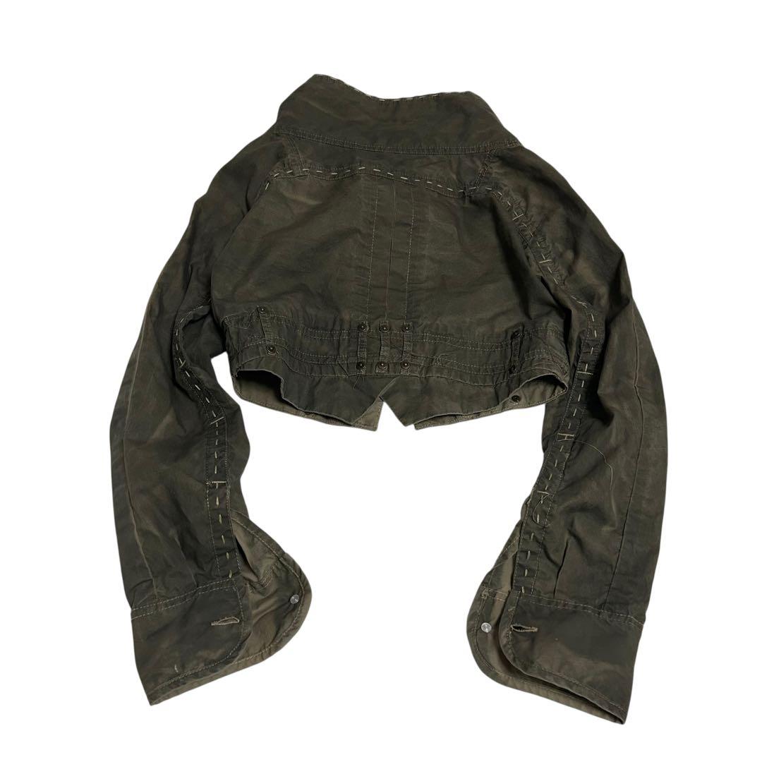 00's ギミック　ミリタリージャケット　短丈　グランジ　y2k