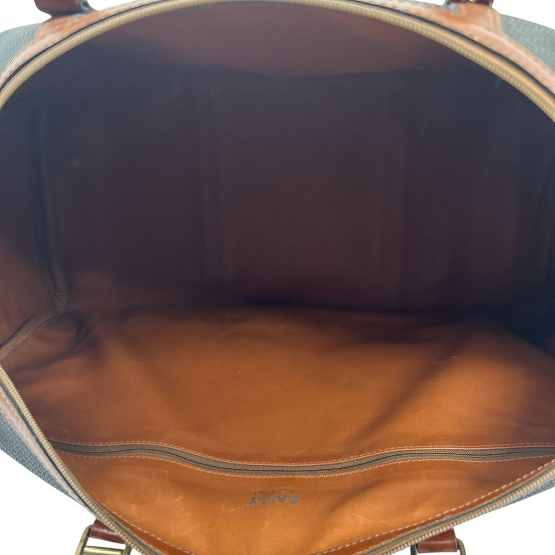 【美品】バリー ボストンバッグ 大容量 旅行カバン ビジネス 出張 黒×茶