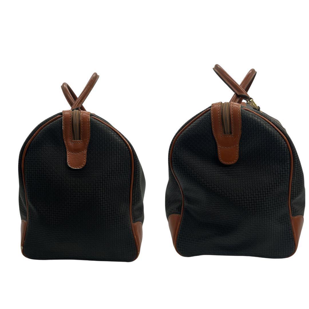 【美品】バリー ボストンバッグ 大容量 旅行カバン ビジネス 出張 黒×茶