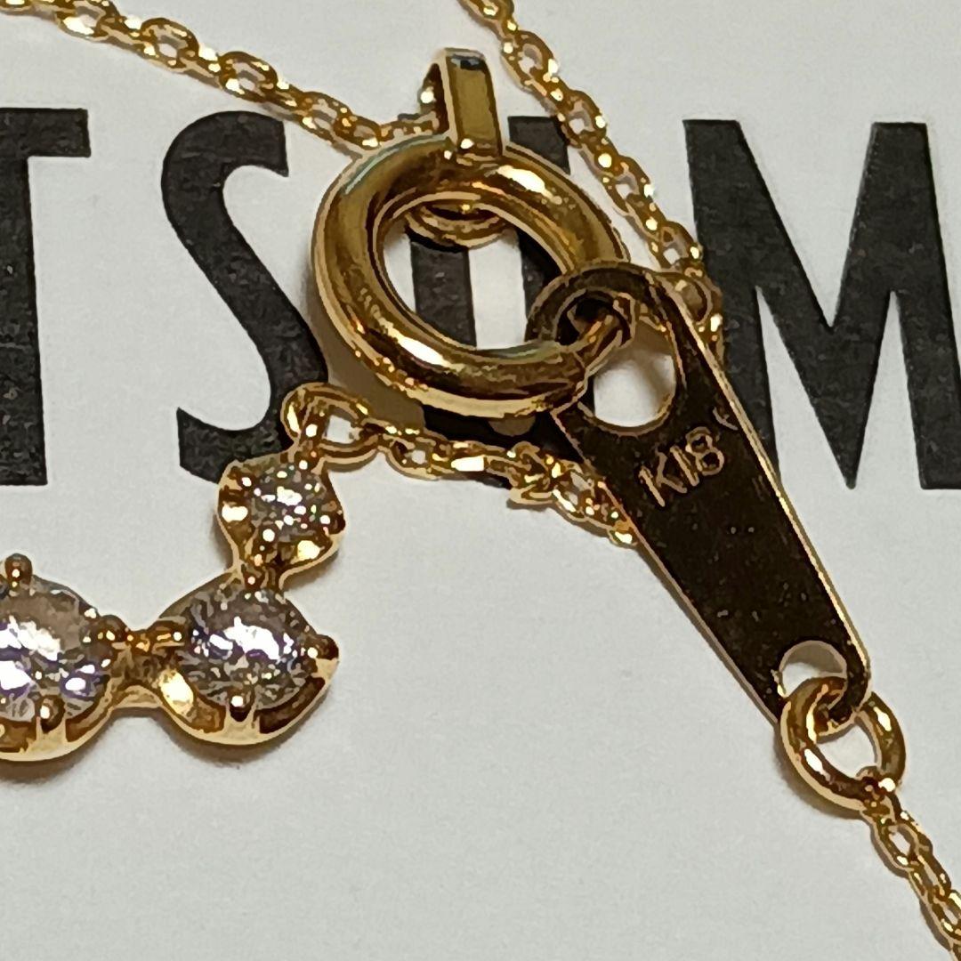 k18 YG ダイヤモンドネックレス