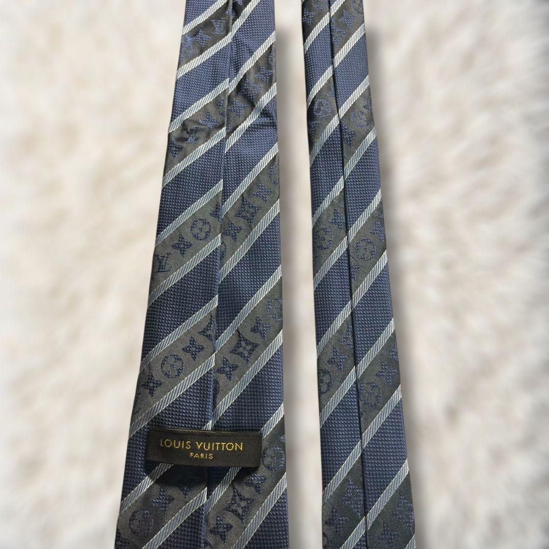 【箱有・美品✨】ルイヴィトン ストライプ モノグラム ジャガード 濃紺黒水 肉厚