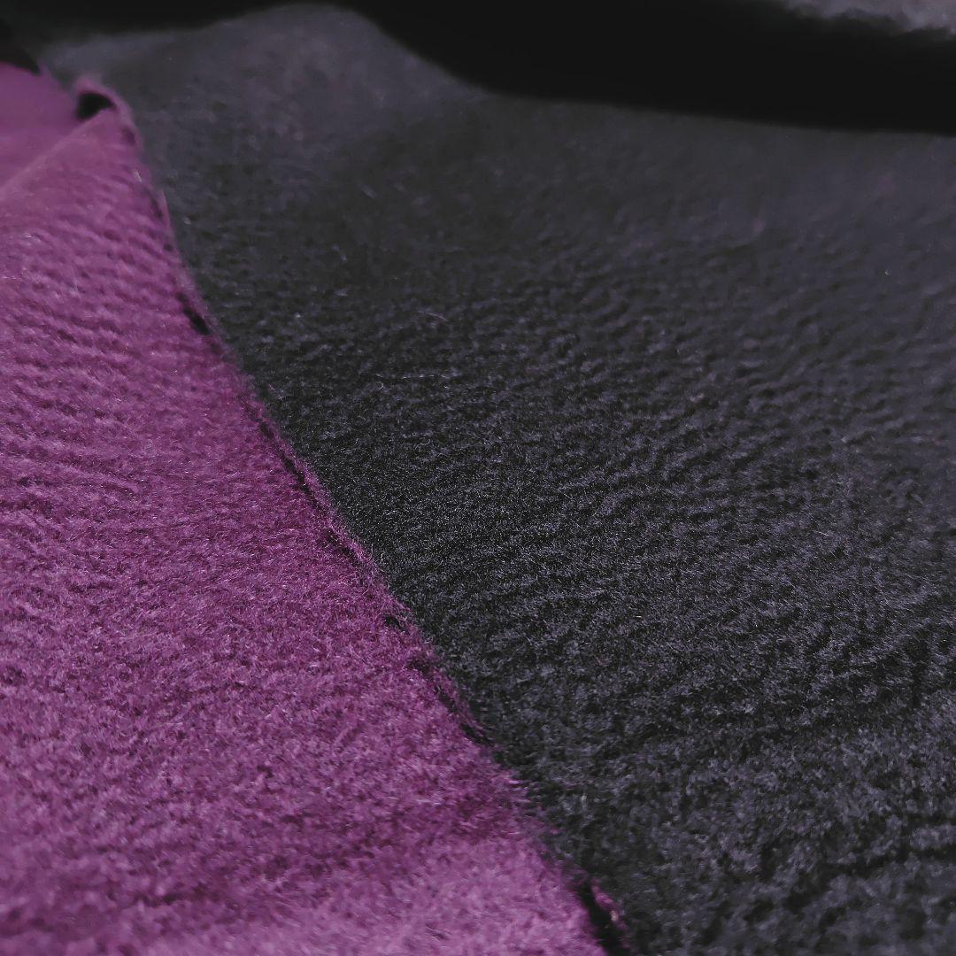 ストール　ビキューナ混　ショール　カシミア　フリンジ　ブラック　高級素材　希少