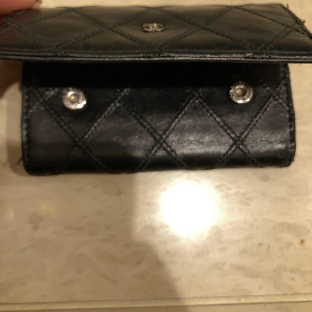 週末セール　シャネル　キーケース　ブラック