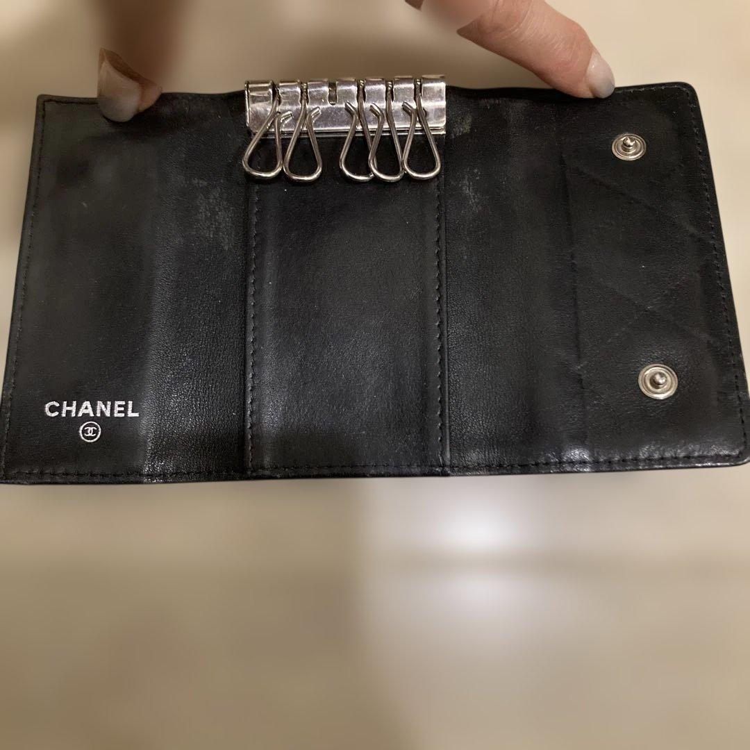 週末セール　シャネル　キーケース　ブラック