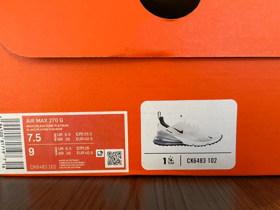 シューズ(男性用) Nike Air Max 270 Golf \"White