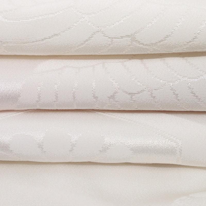 花嫁3点セット 白 掛下 帯 長襦袢 亀甲に菊と鶴 舞台衣装にも♪正絹12RS6