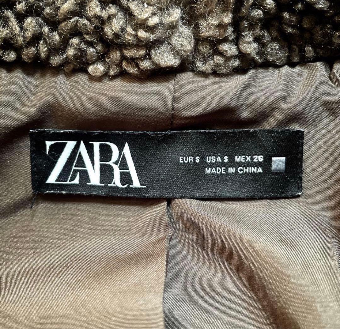 完売品美品ZARA ザラ ボアロングコート テディベアコート ダークブラウン　S