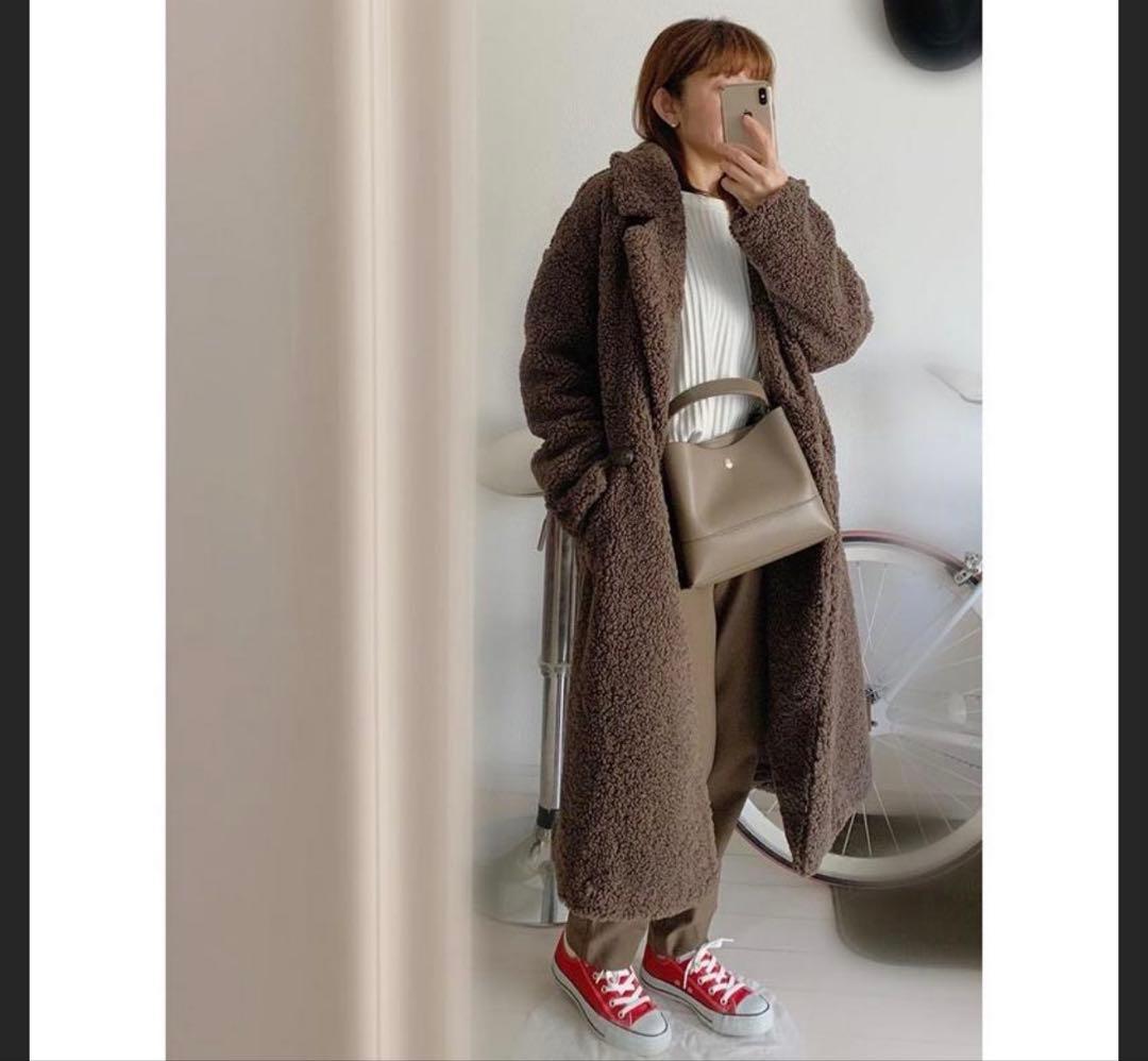 完売品美品ZARA ザラ ボアロングコート テディベアコート ダークブラウン　S