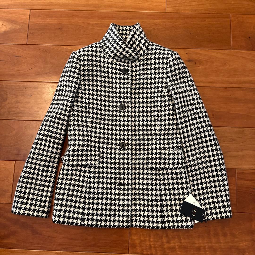 DAKS ハウンドトゥース柄 チェスターコート 38