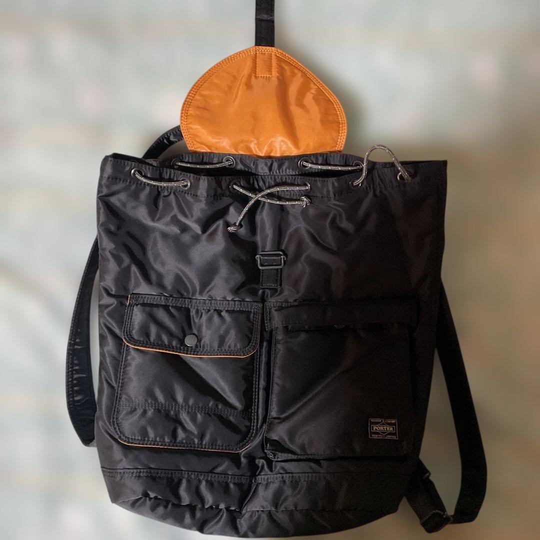 PORTER ブラック ナイロン バックパック