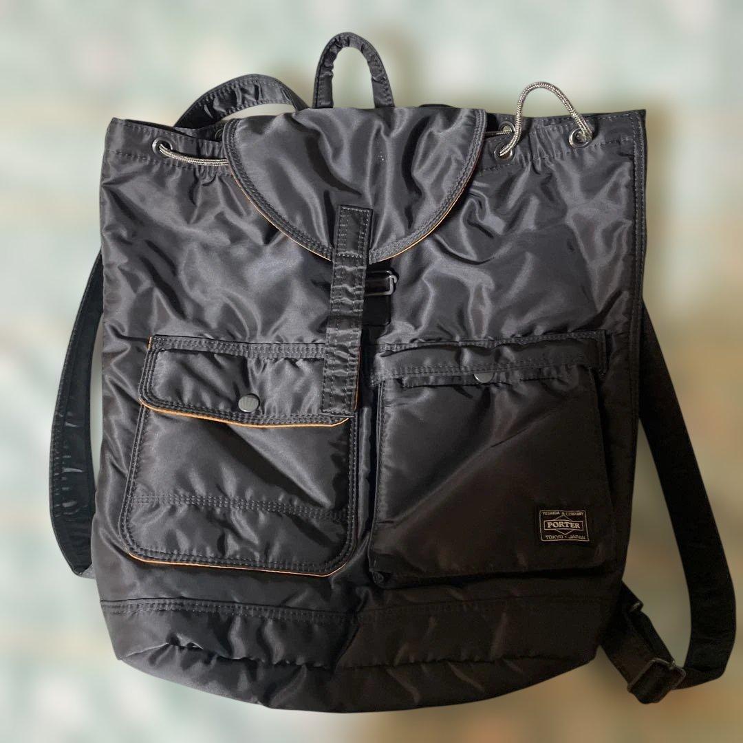 PORTER ブラック ナイロン バックパック