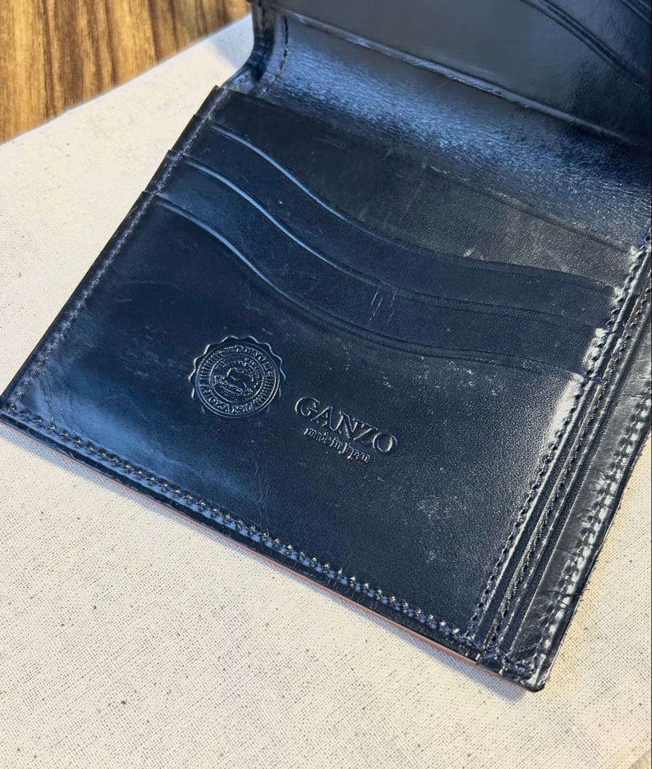 GANZO 二つ折り財布 カーフ