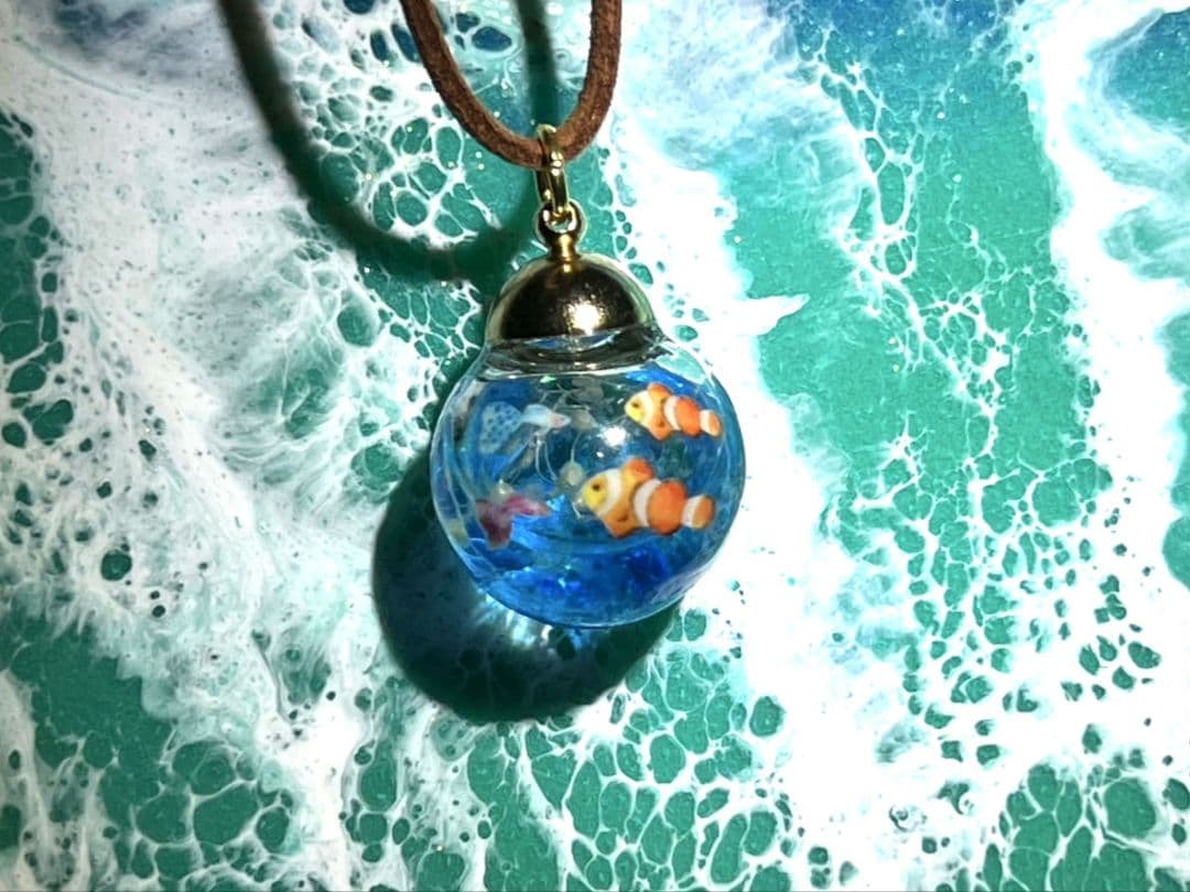 ❤️チャルメラ❤️星の海　小さな水族館　Sea drop✩。°ネックレス