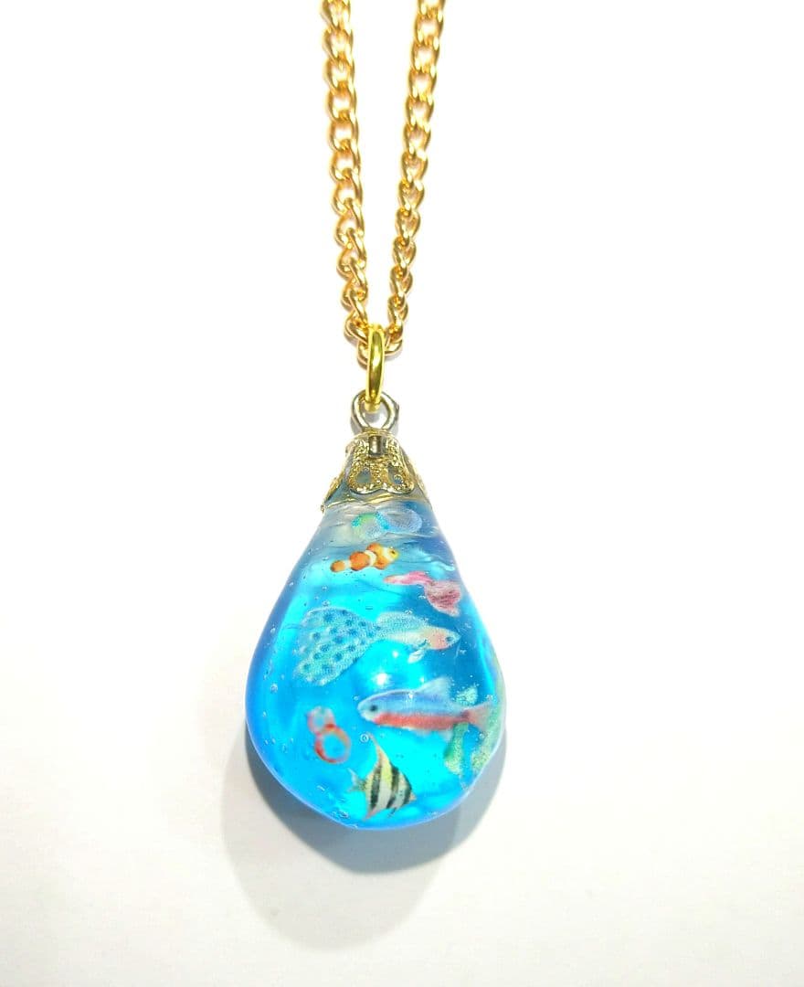 ❤️チャルメラ❤️星の海　小さな水族館　Sea drop✩。°ネックレス