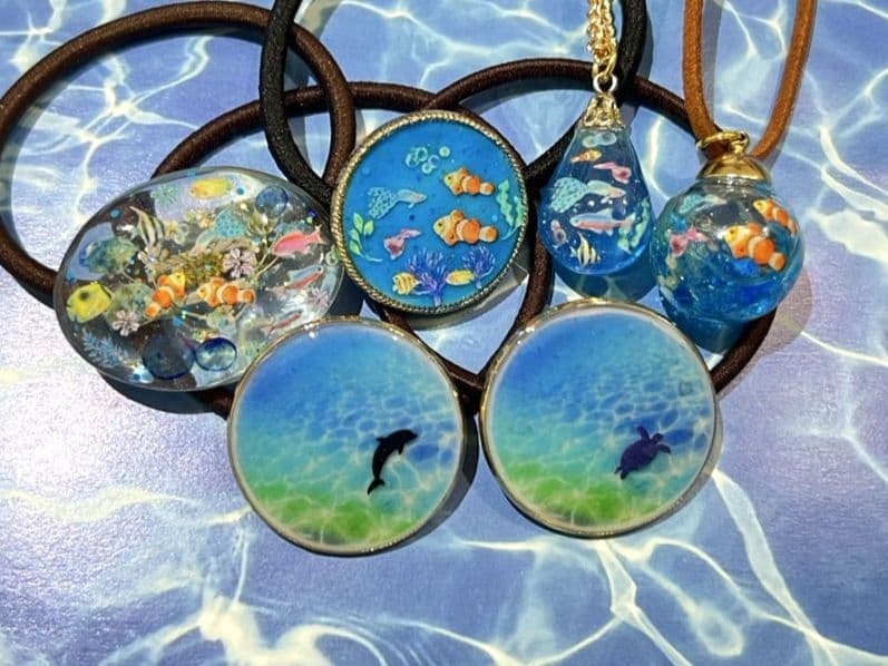 ❤️チャルメラ❤️星の海　小さな水族館　Sea drop✩。°ネックレス