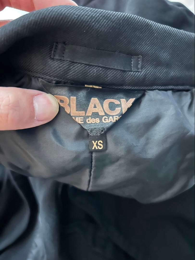 24SS ブラックコムデギャルソン オーバーサイズジャケット ポリエステル縮絨