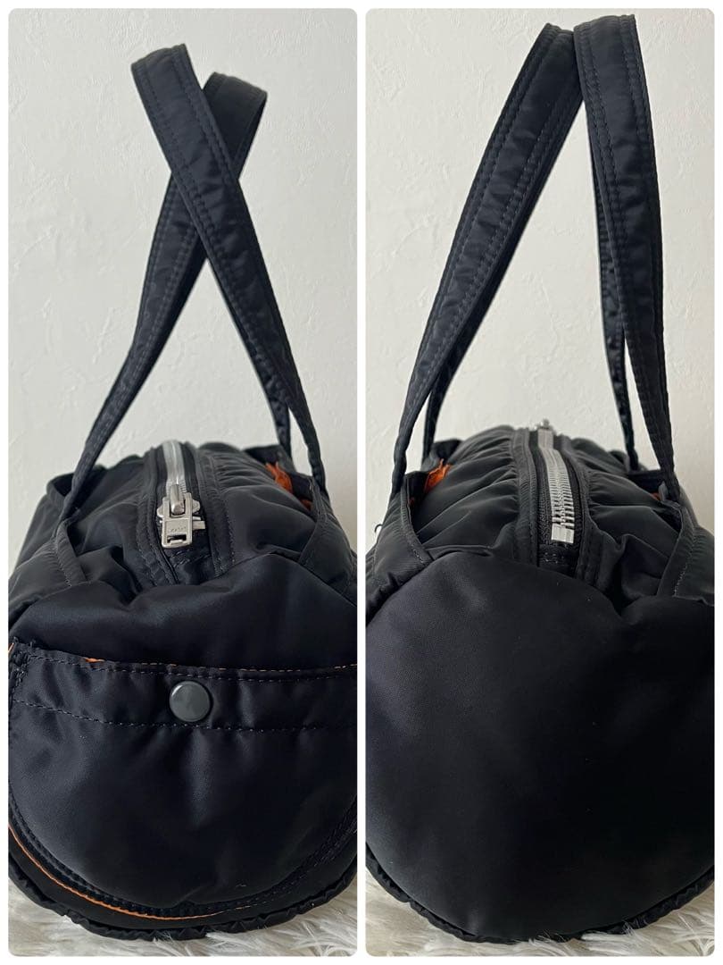 極美品 PORTER タンカー ブラック ドラムバッグ ボストンバッグ