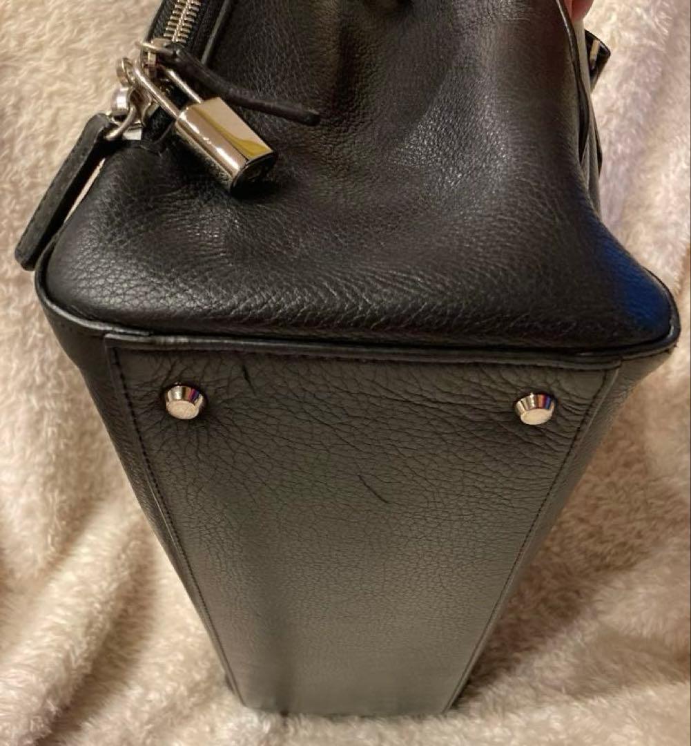 超美品✨ アニエスベー ビジネスバッグ オールレザー ブラック 南京錠 底鋲