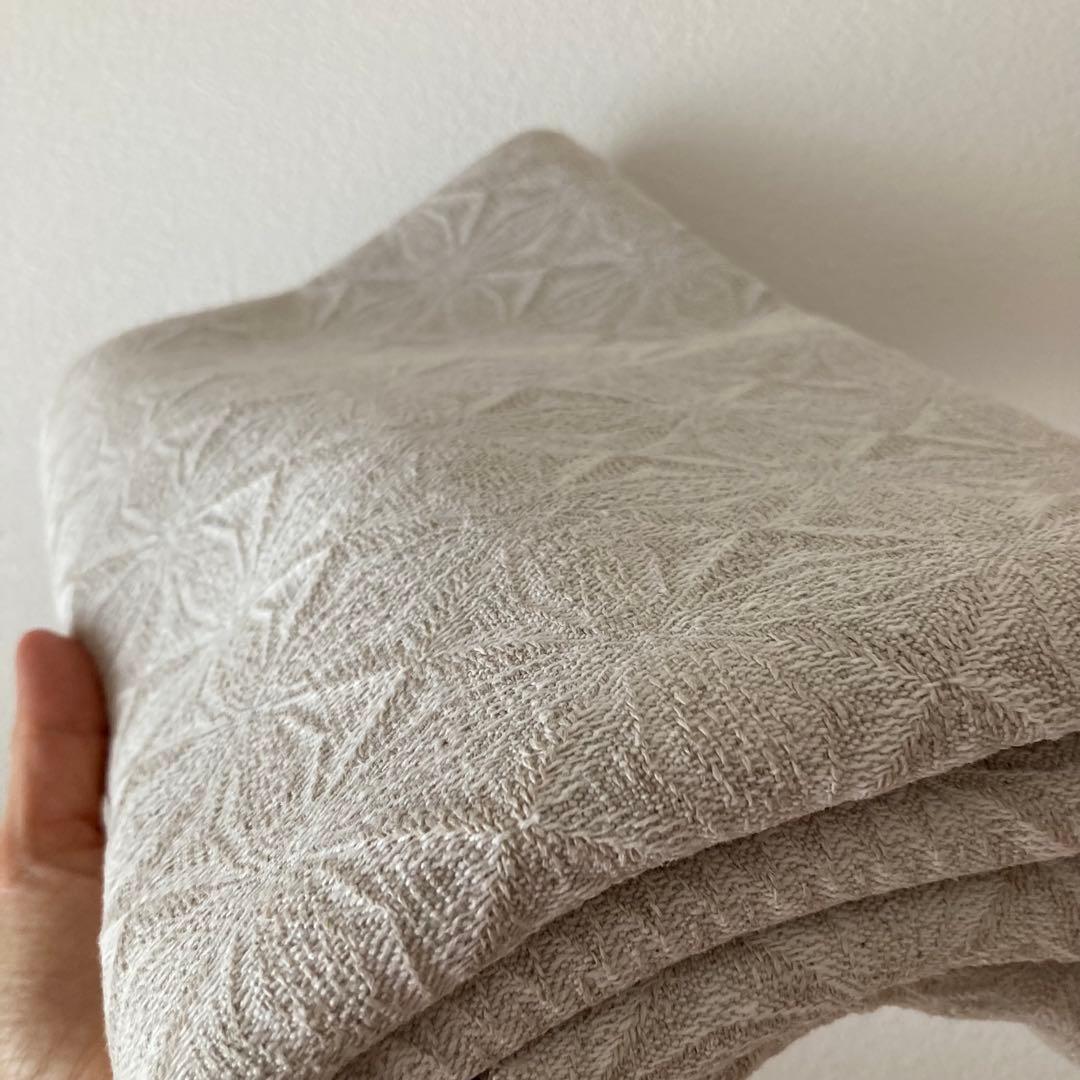 【歳末SALE】F北欧ヴィンテージ　伝統織リネンのテーブルクロス（特大サイズ）