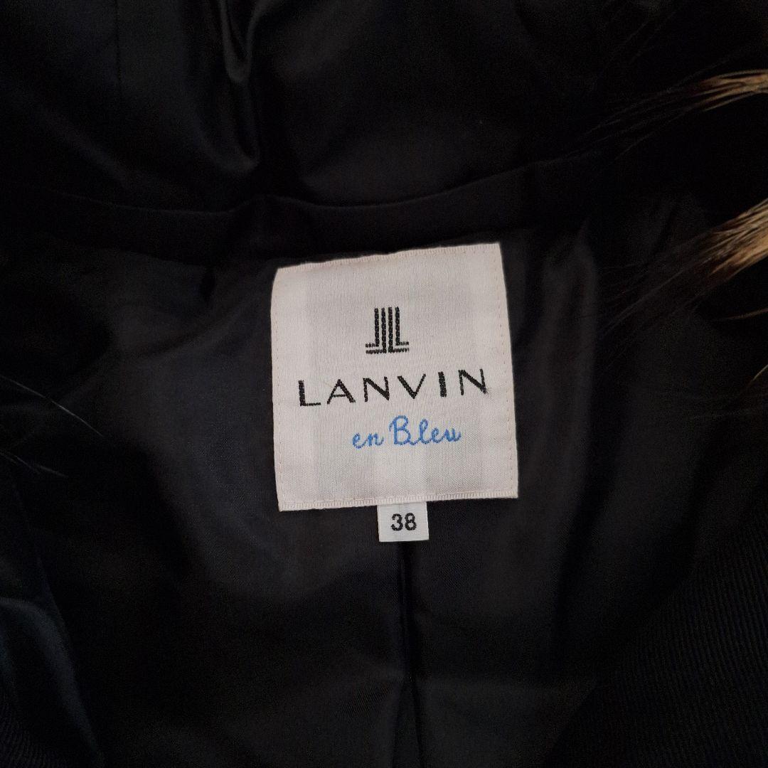 LANVIN en Bleu ブラックダウンコート 38