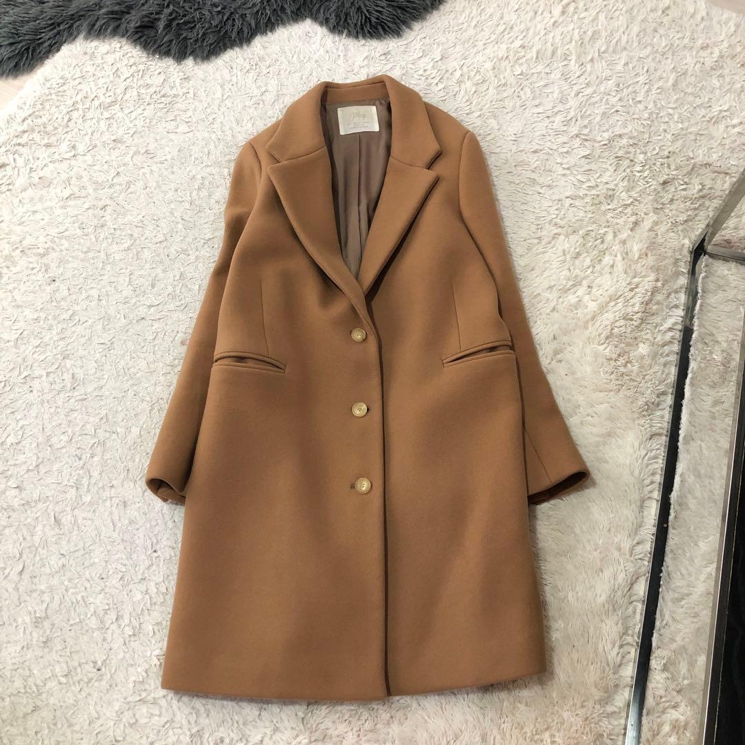 №333 Plage プラージュ希少サイズ　チェスターコート キャメル　XS