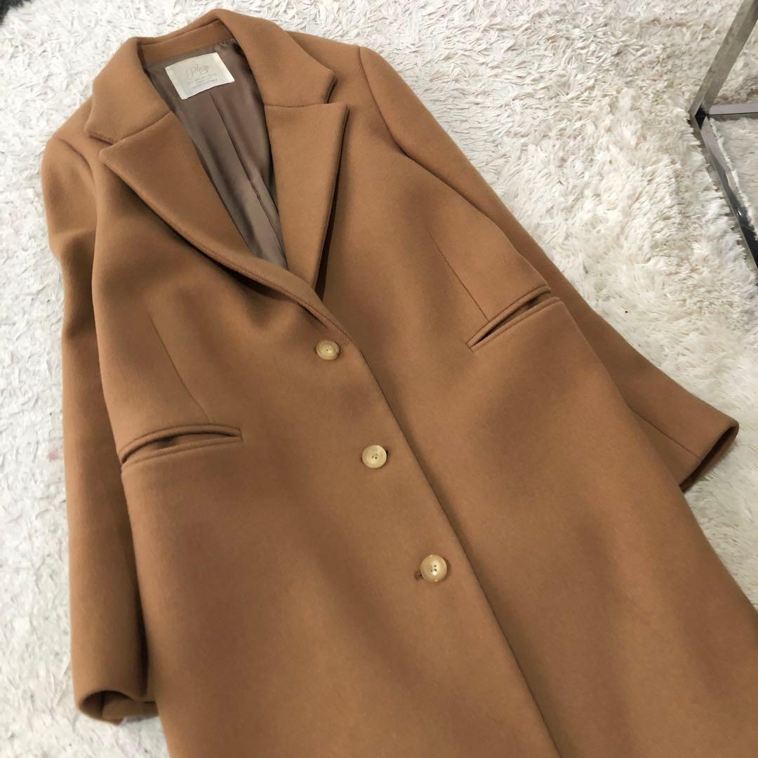 №333 Plage プラージュ希少サイズ　チェスターコート キャメル　XS