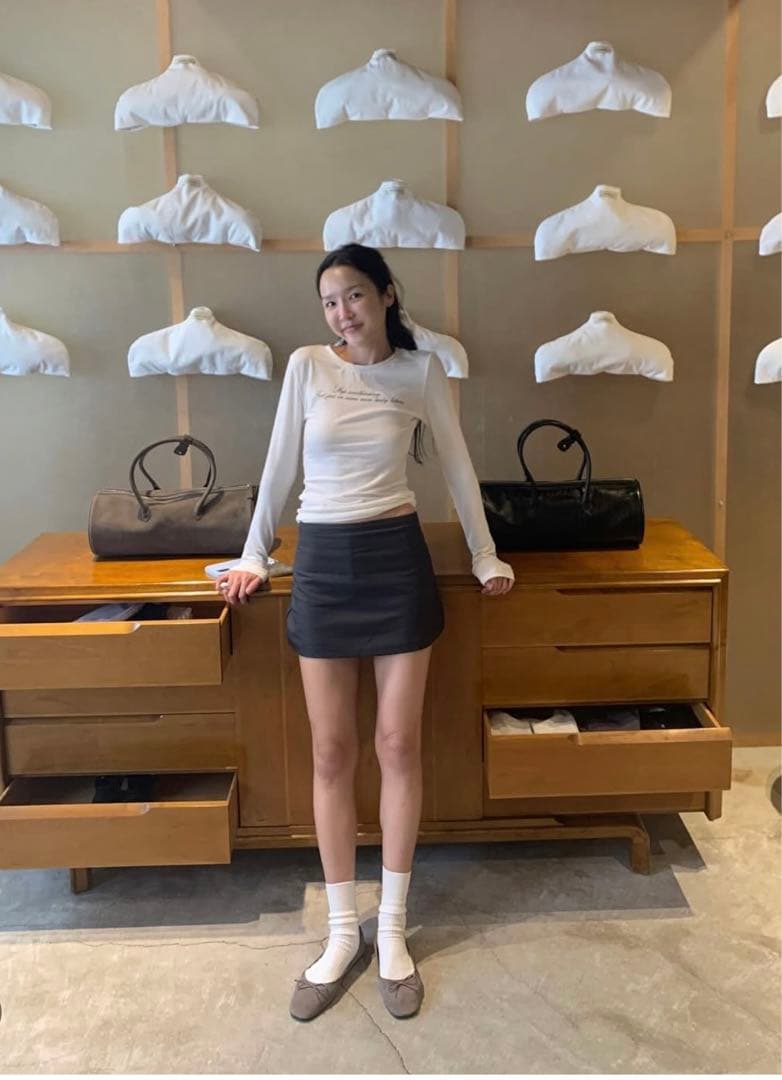 スカート Smooth Mood Teapot Skirt Pants Charcoal