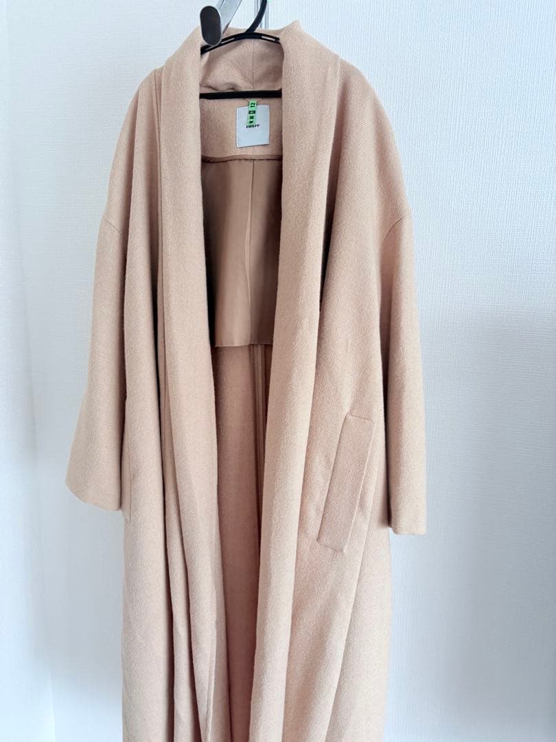 エブール アルパカ ロングコート ベージュ　36 ebure 定価16.5万