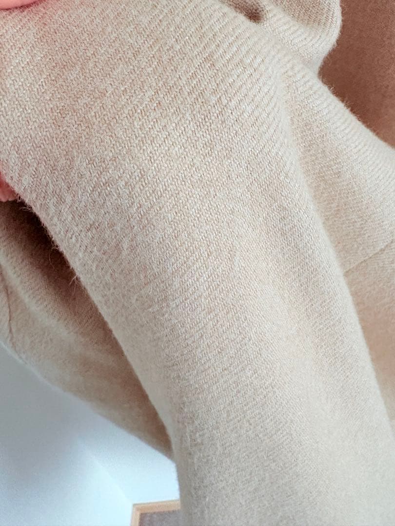 エブール アルパカ ロングコート ベージュ　36 ebure 定価16.5万