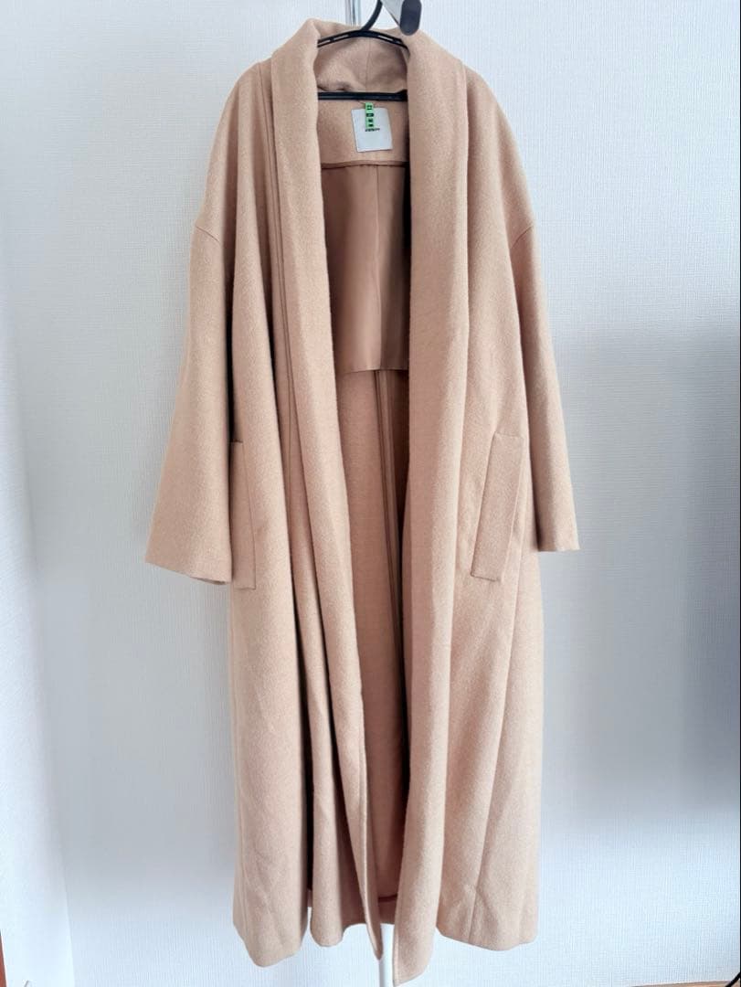 エブール アルパカ ロングコート ベージュ　36 ebure 定価16.5万