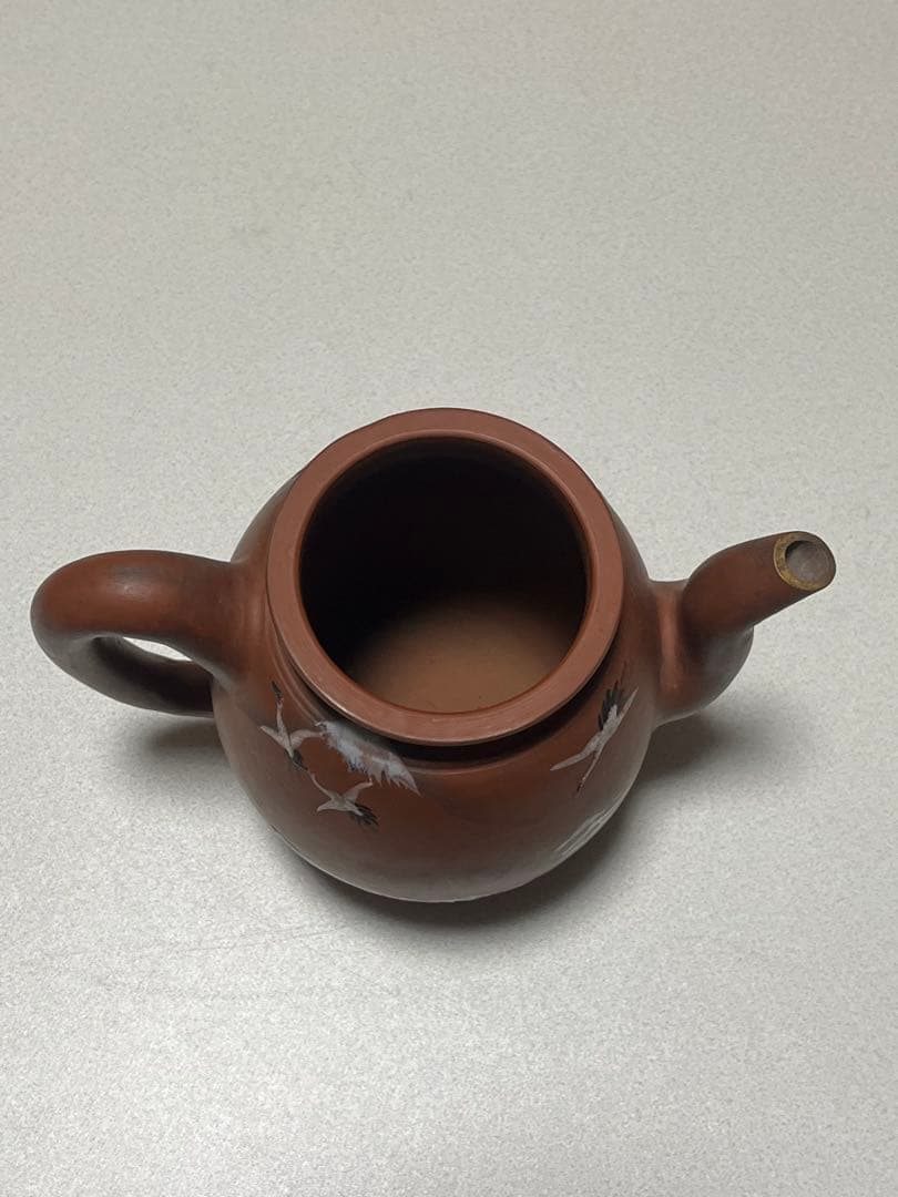 急須　ポット　茶器　常滑焼　雪香　朱泥