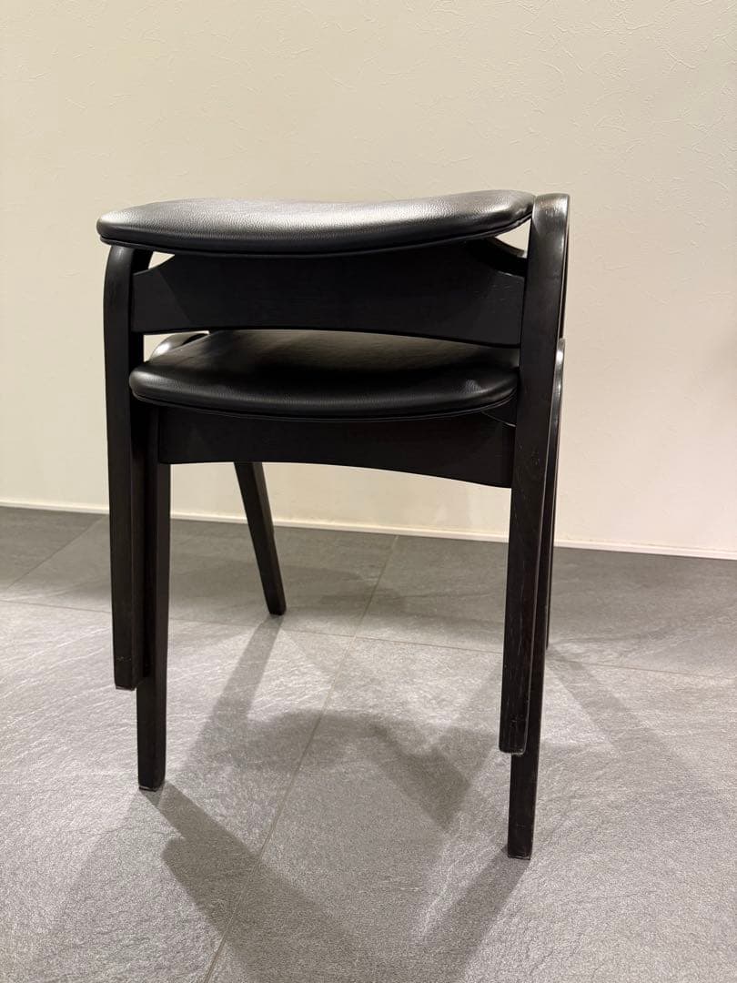 秋田木工　202スタッキングスツール 二脚セット