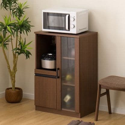 ニトリ　レンジ台　ブラウン　一人暮らしに