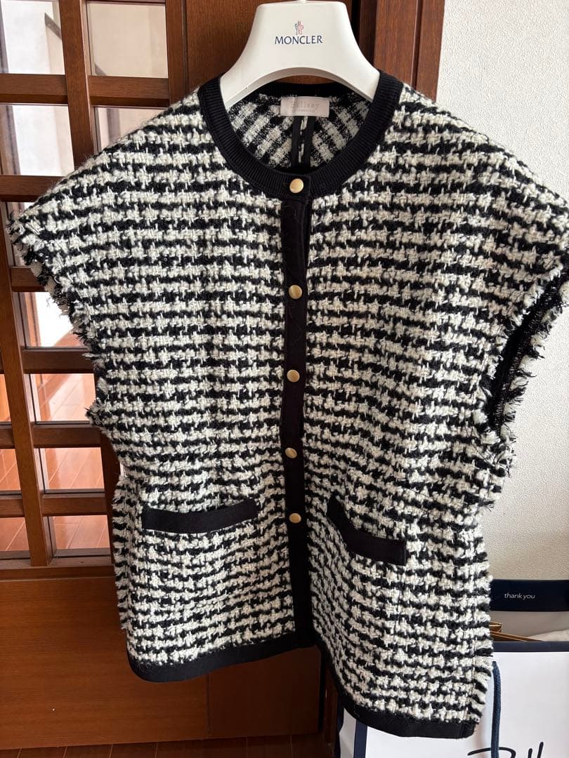 未使用　年内発送は28日まで❗️Ballsey ニットコンビツイード　ジレ