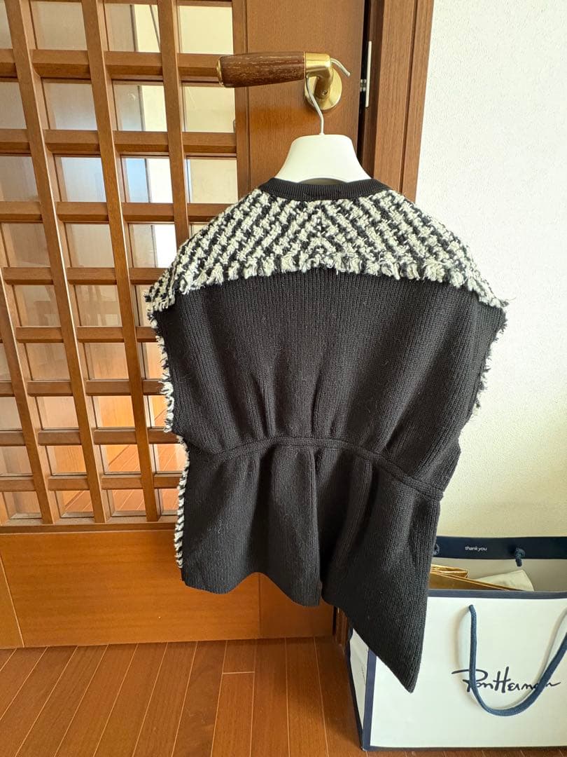 未使用　年内発送は28日まで❗️Ballsey ニットコンビツイード　ジレ