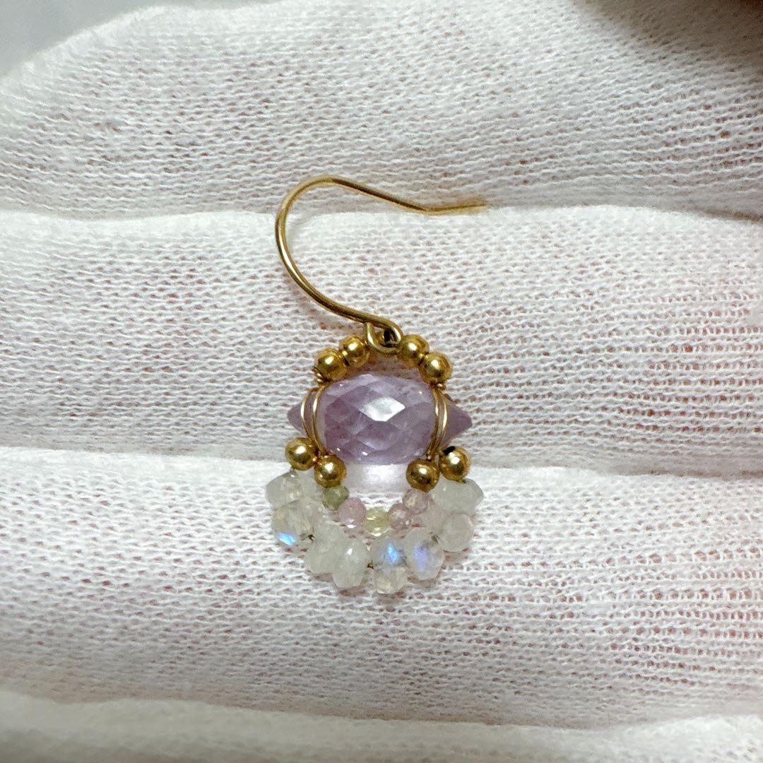 【完売品】エヴァハヌソヴァ フォー アガット 天然石 ピアス k10