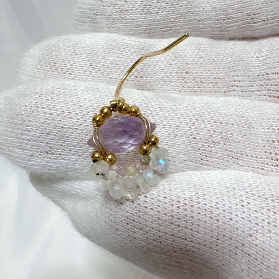 【完売品】エヴァハヌソヴァ フォー アガット 天然石 ピアス k10