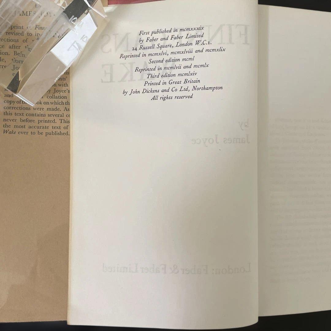 FINNEGANS WAKE BY JAMES JOYCE　1968