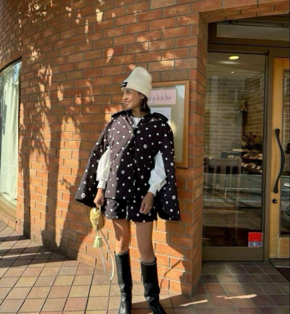 rosymonster キルティングポンチョ