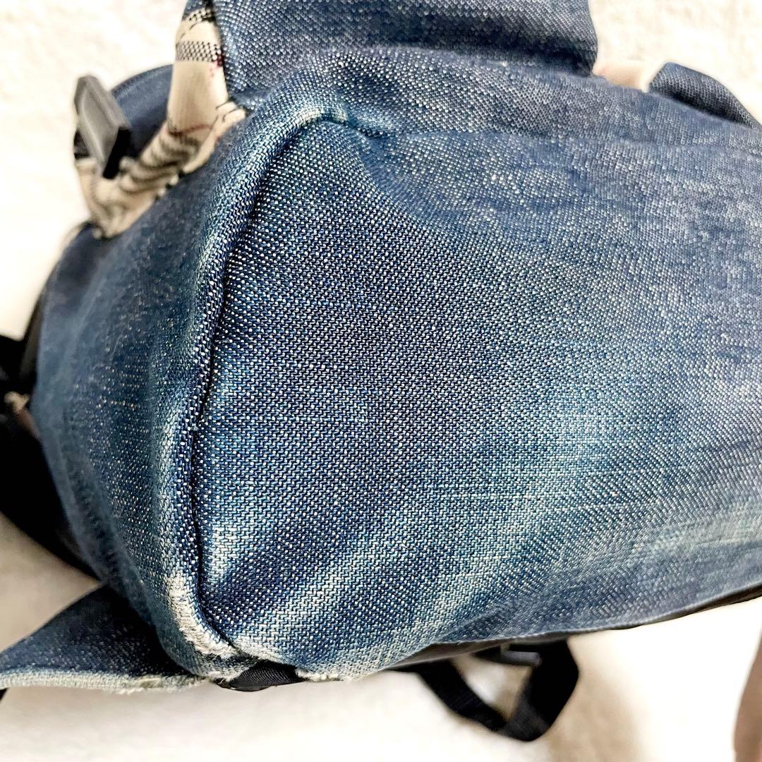 【激レア✨】バーバリー ブラックレーベル デニム リュック ノバチェック 廃盤品