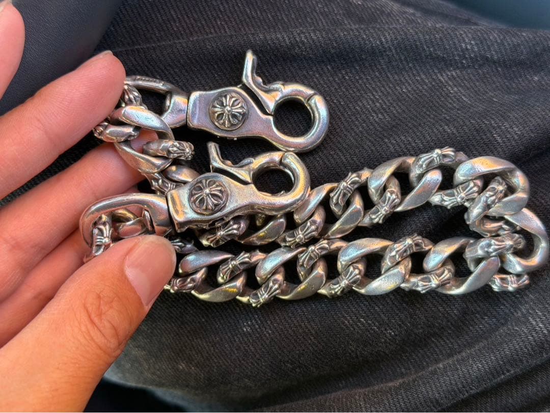 クロムハーツ FANCY SHORT 2クリップ ショート ウォレットチェーン