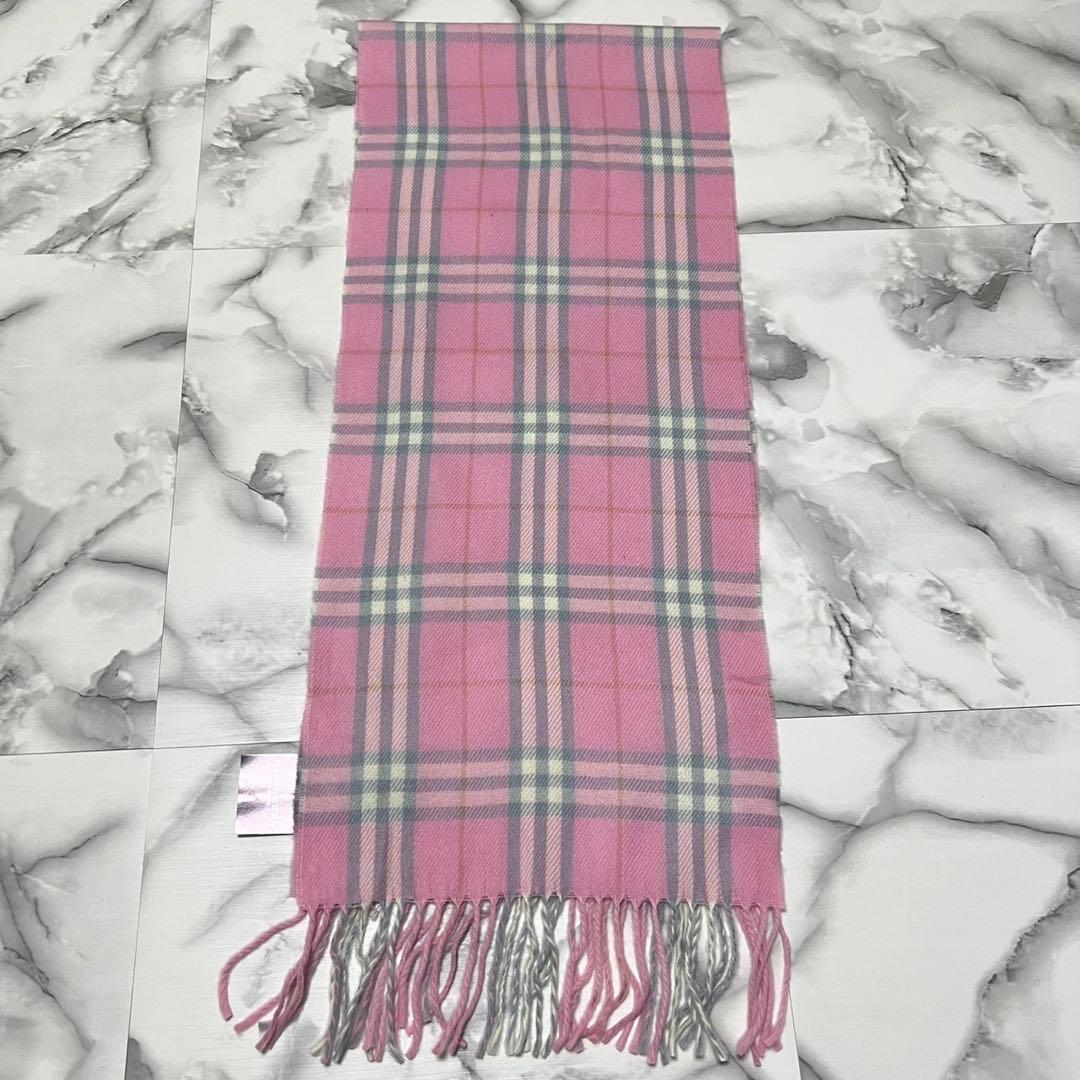 【タグ付き未使用品】バーバリーロンドン カシミヤ100% マフラー　ノバチェック