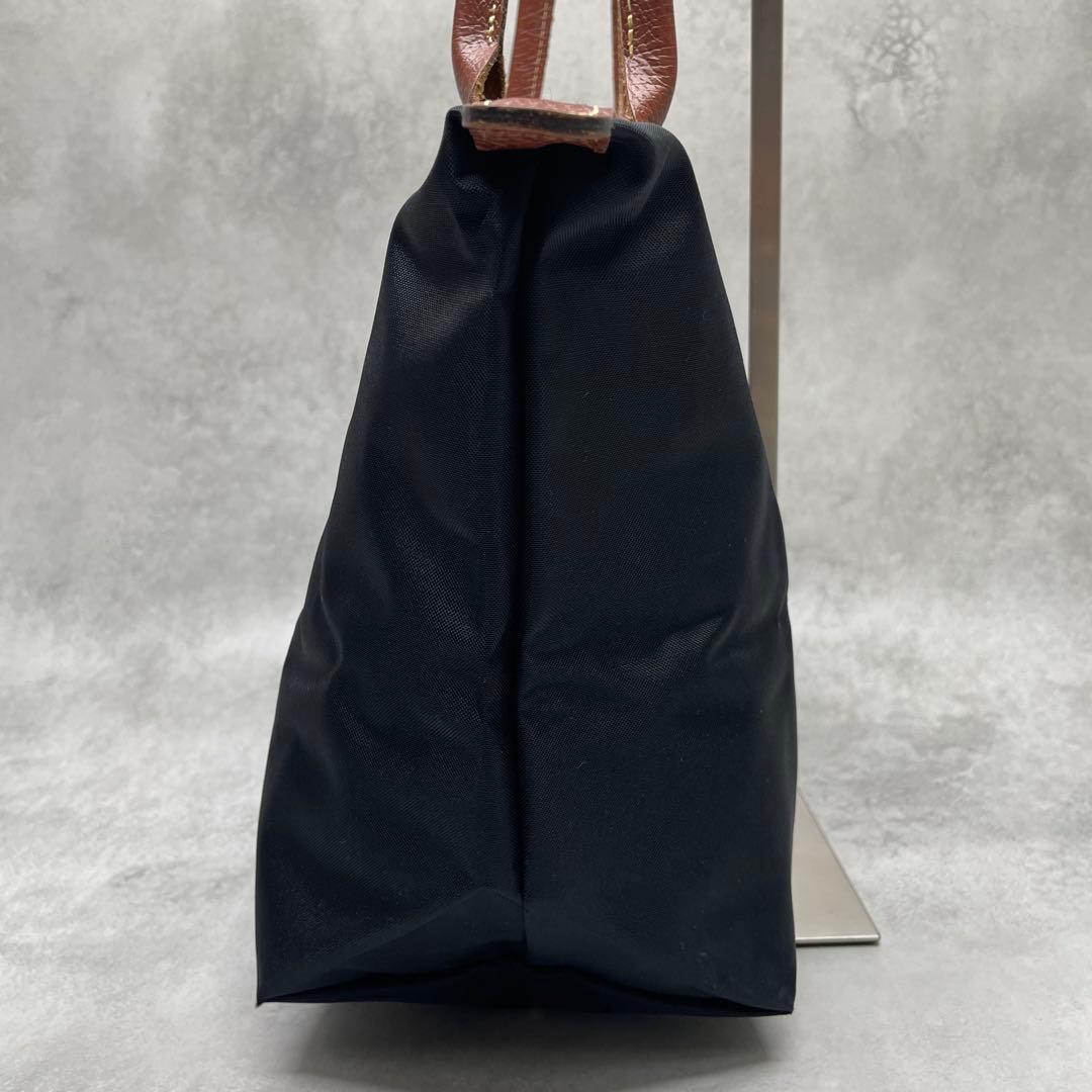美品✨ロンシャン プリアージュ M トートバッグ ナイロン×レザー 肩掛け 黒