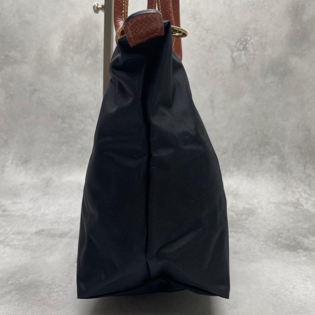 美品✨ロンシャン プリアージュ M トートバッグ ナイロン×レザー 肩掛け 黒