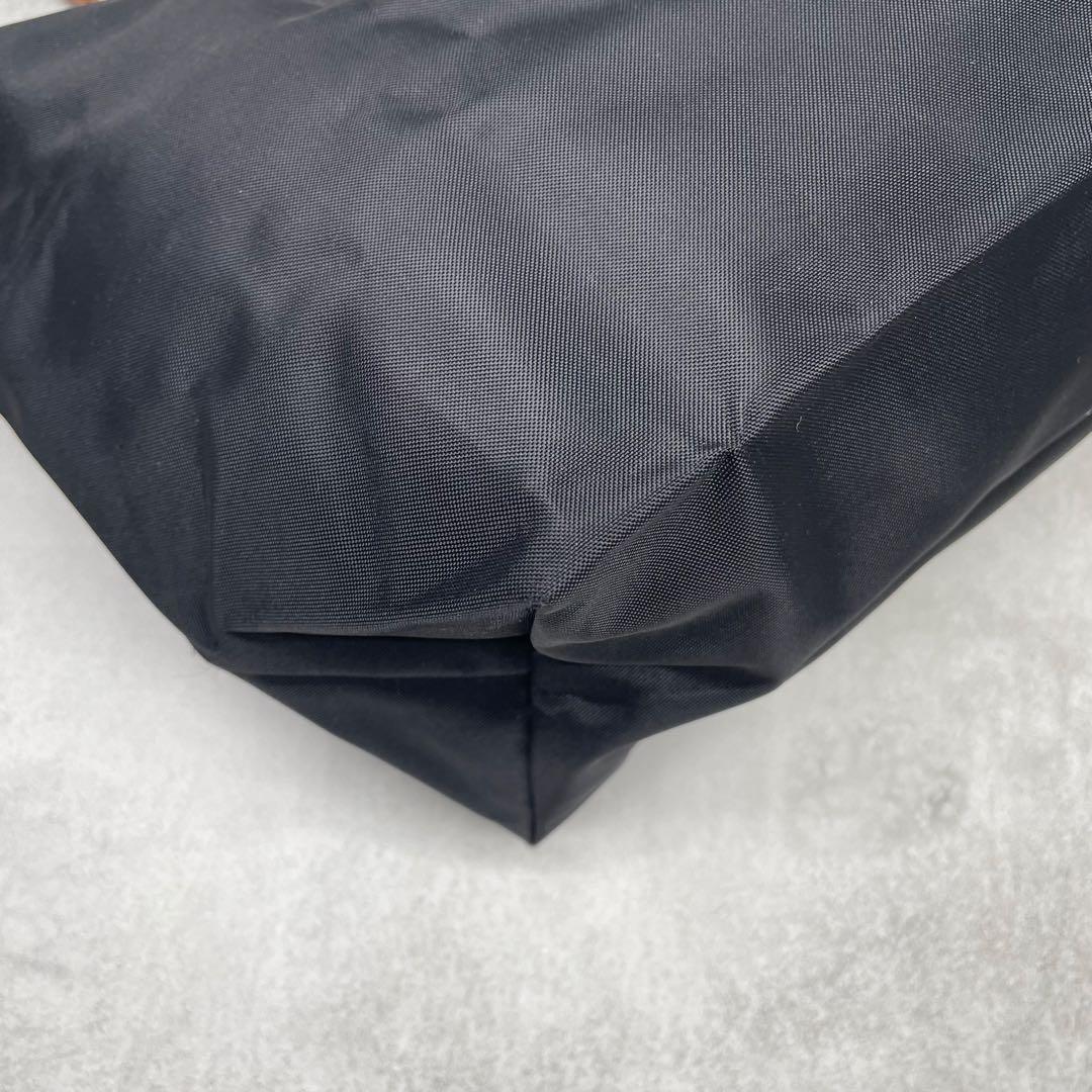 美品✨ロンシャン プリアージュ M トートバッグ ナイロン×レザー 肩掛け 黒