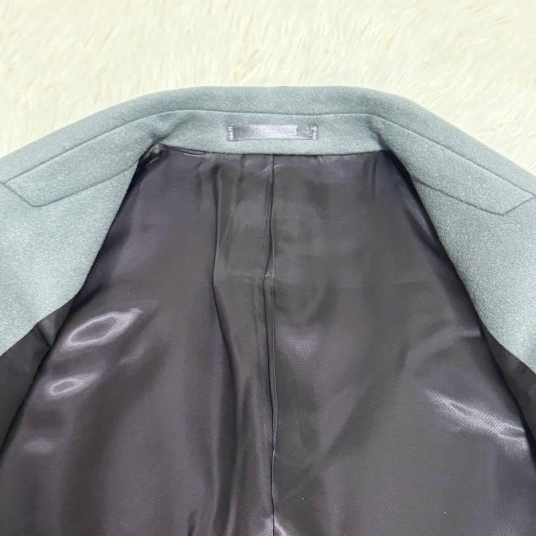 ✨極美品✨ポールスミス ダブルチェスター ウールコート モスブルー Lサイズ