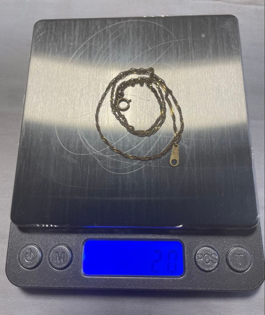 K18 チェーンネックレス vintageシェルカメオ 枠K18（合計3g）