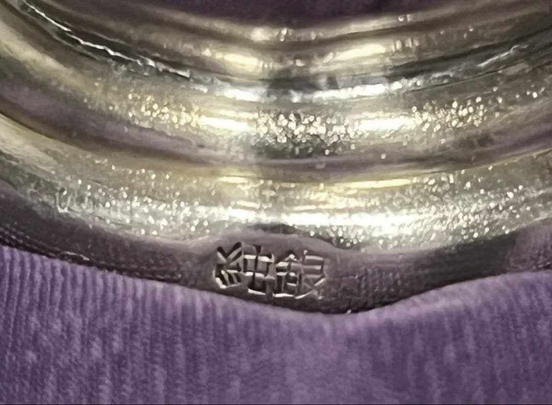 純銀 達磨 刻印あり ガラスケース付 だるま 縁起物 開運 置物