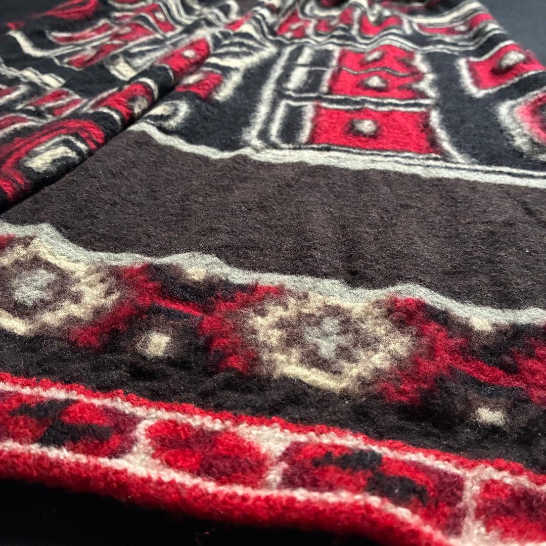KAPITAL 幾何学模様 Wool Stole 縮絨ウールマフラー アフリカ？